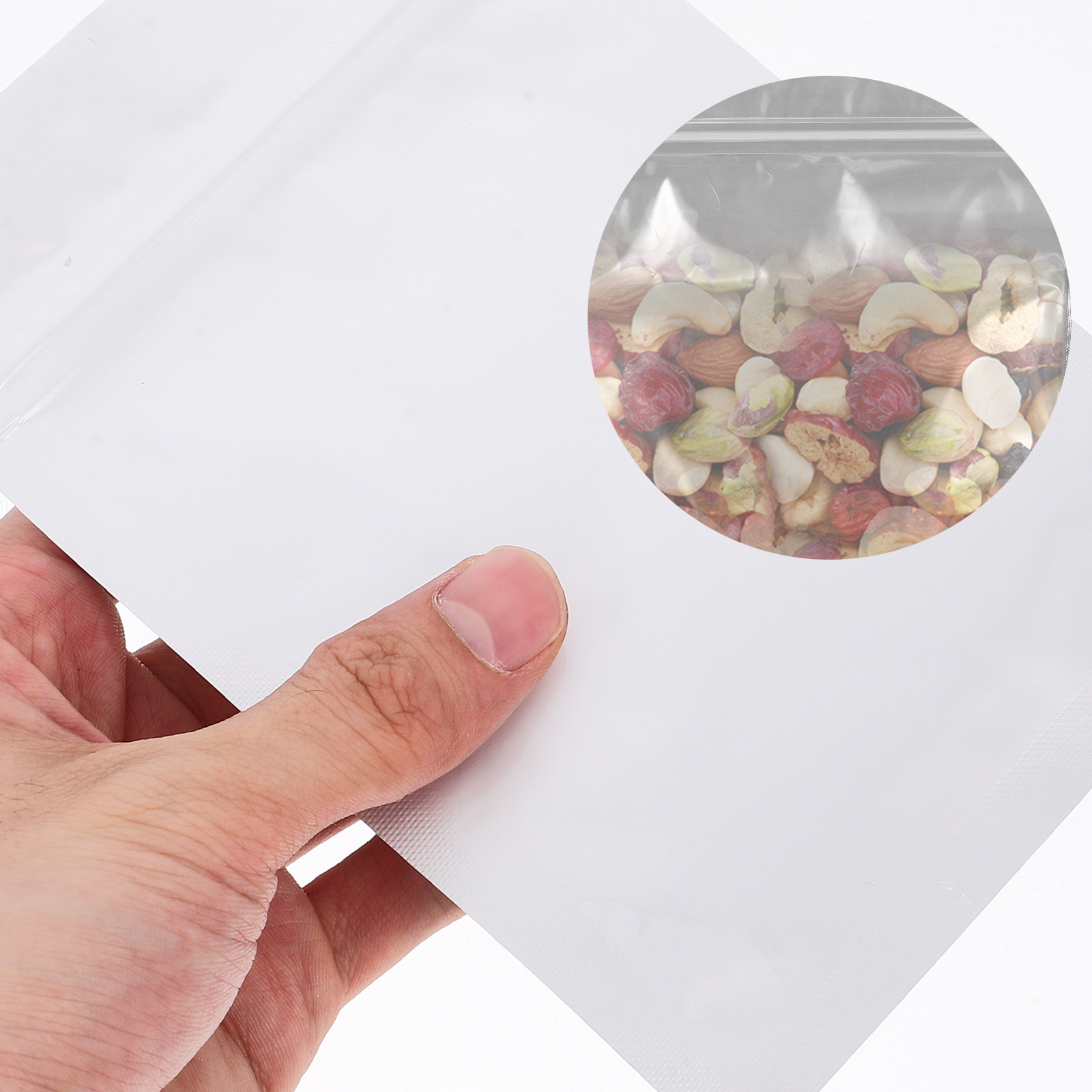Food With Snacks - 50 Stück Luftdichte Wiederverschließbare Beutel Lebensmittelaufbewahrungsbeutel