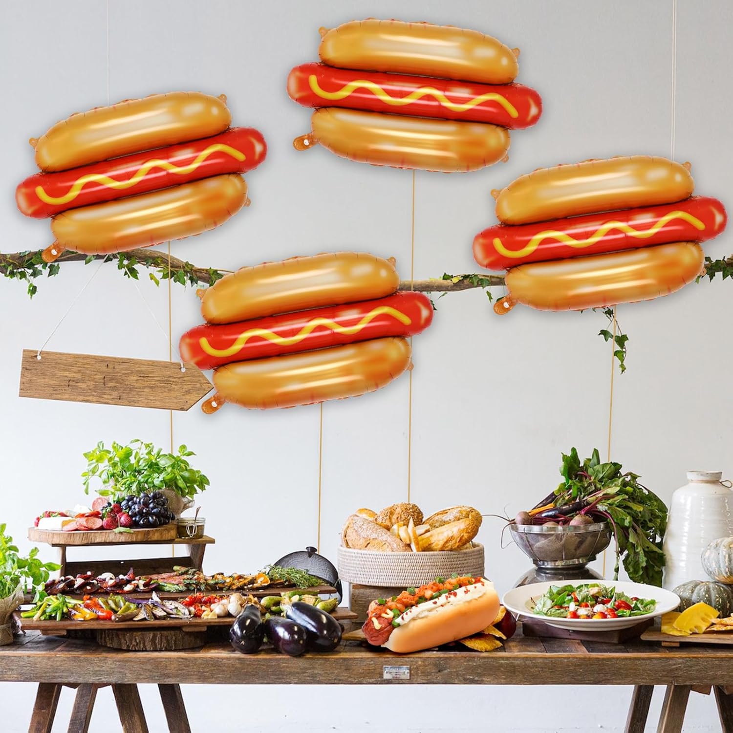 Food Giant Snacks - 6 Stück Riesige Hot Dog Ballons,