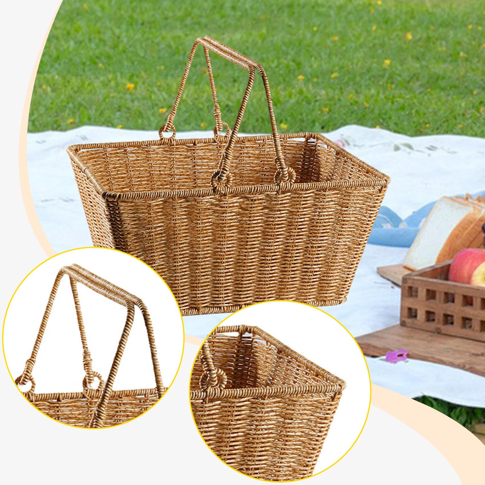 Snacks Food Gift Baskets - Picknick-Aufbewahrungskorb mit Griff, Geschenktasche, robust, nordisches