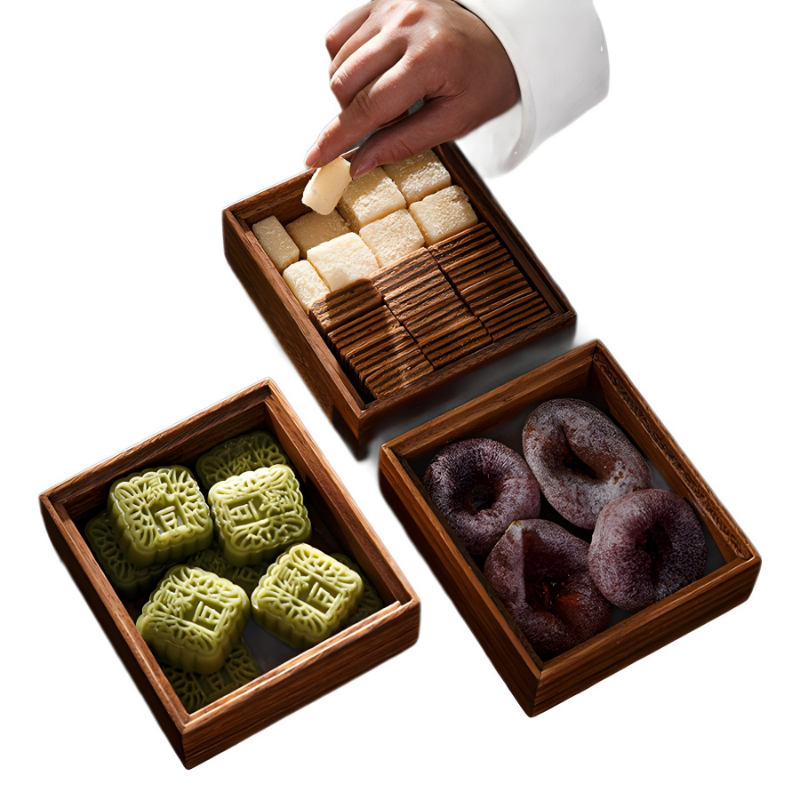 Snacks Food Gift Baskets - Minimalistische Lebensmittelbox im japanischen Stil, mehrschichtig,