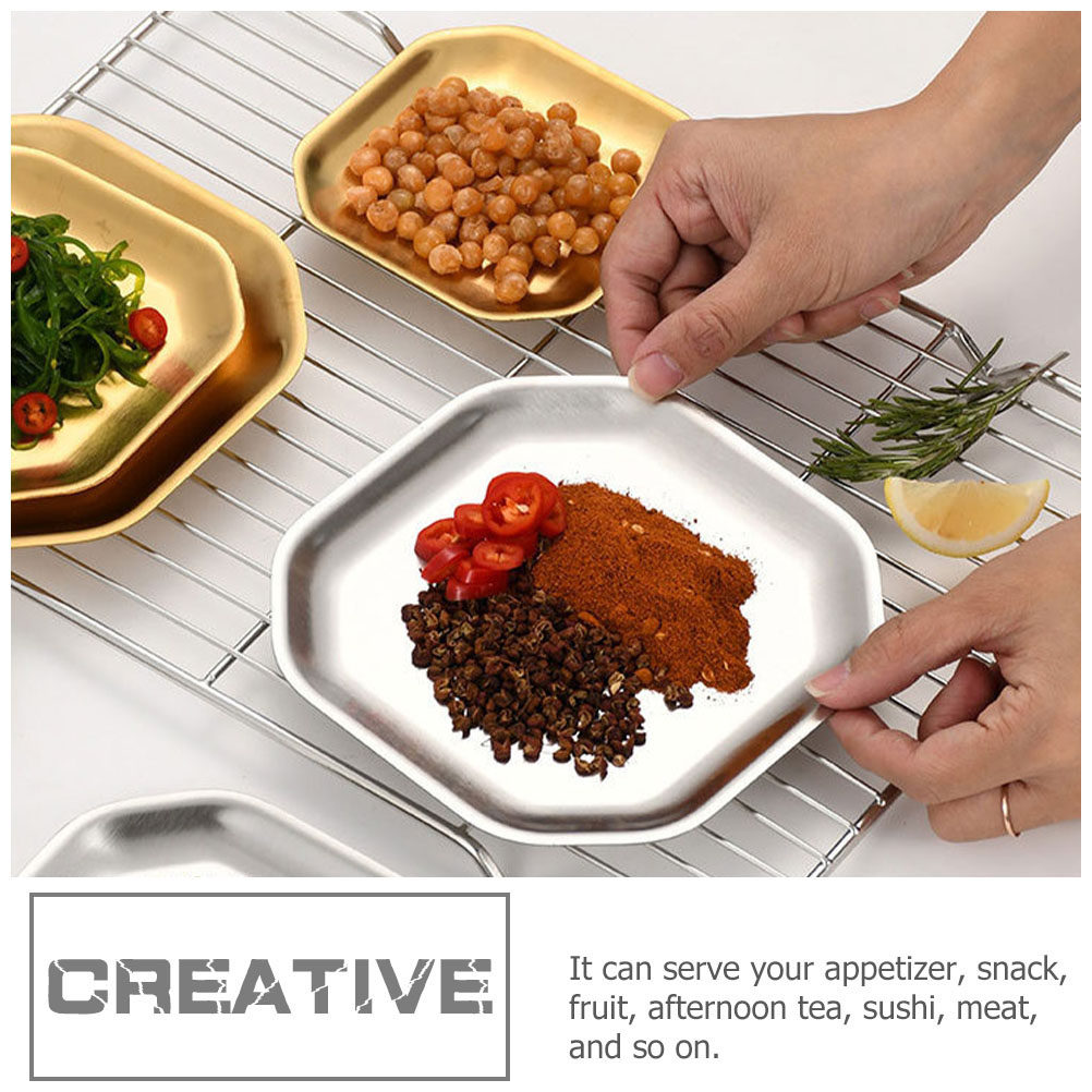 Food Snacks Easy - 2 Stück achteckige kleine Speiseteller aus