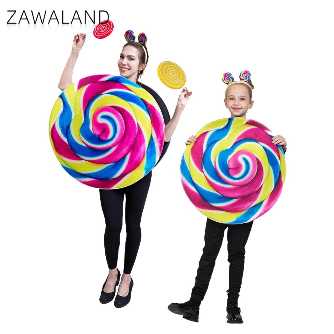 Food Giant Snacks - Zawaland Riesiger lustiger Lollipop-Halloween-Kostüm für Mutter