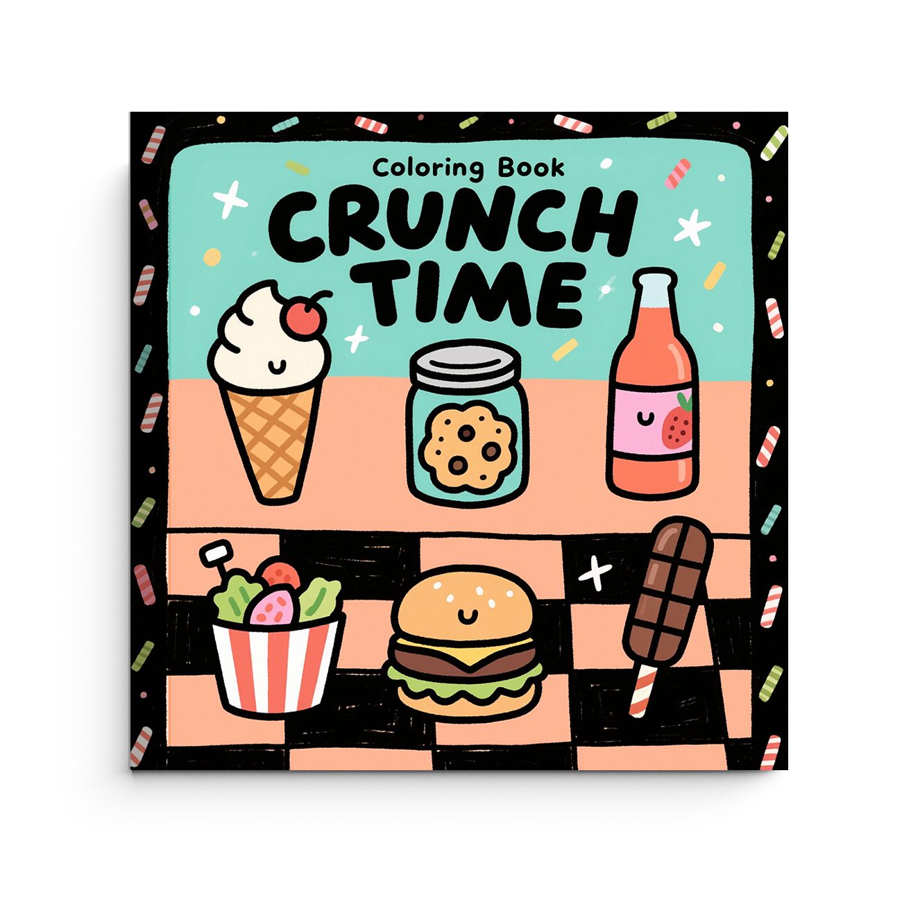 Food Snacks Easy - Crunch Time Malbuch: Süße Eiscreme, Burger,