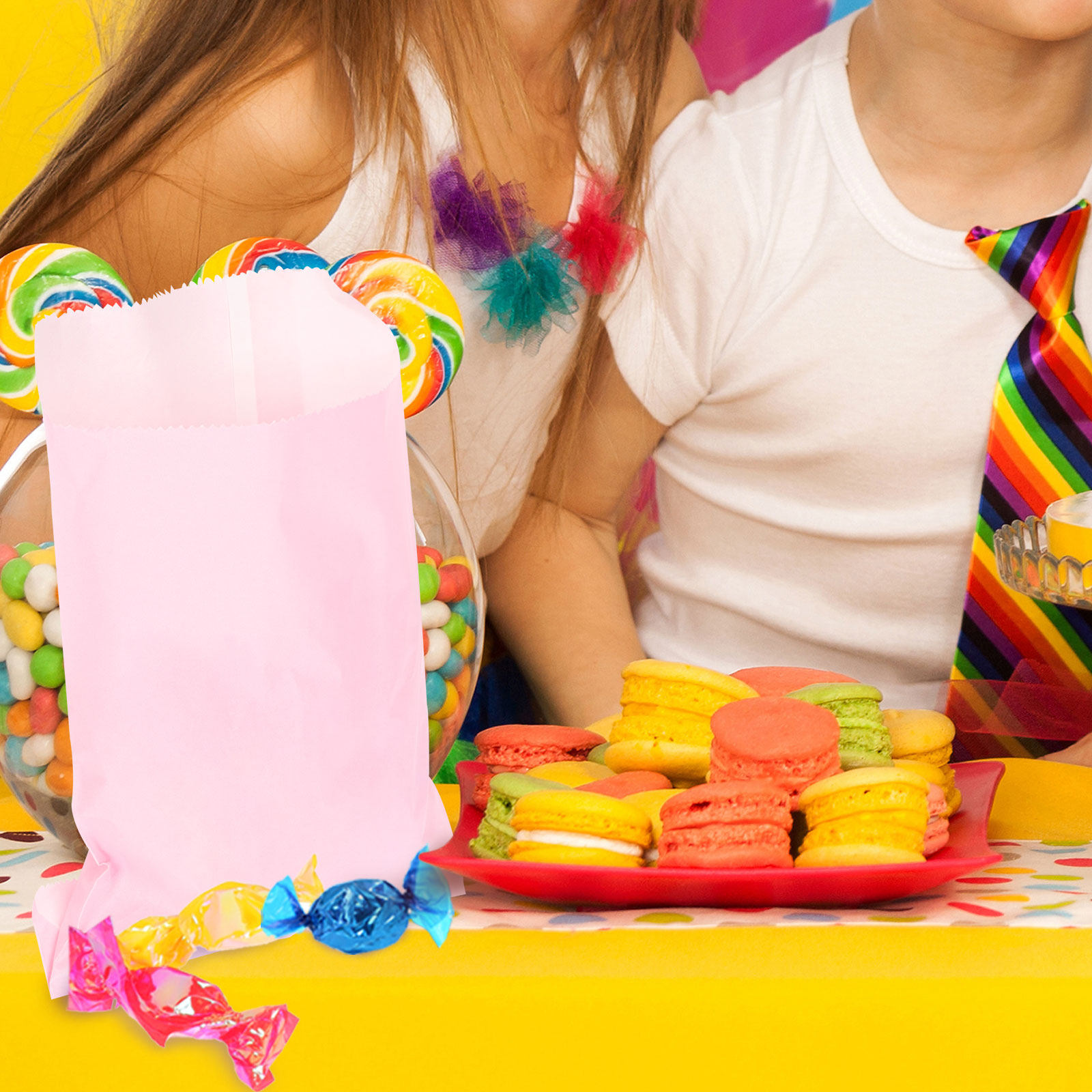 Food Snacks Company - 100 Stück Hochwertige Lebensmittelechte Papiertüten für