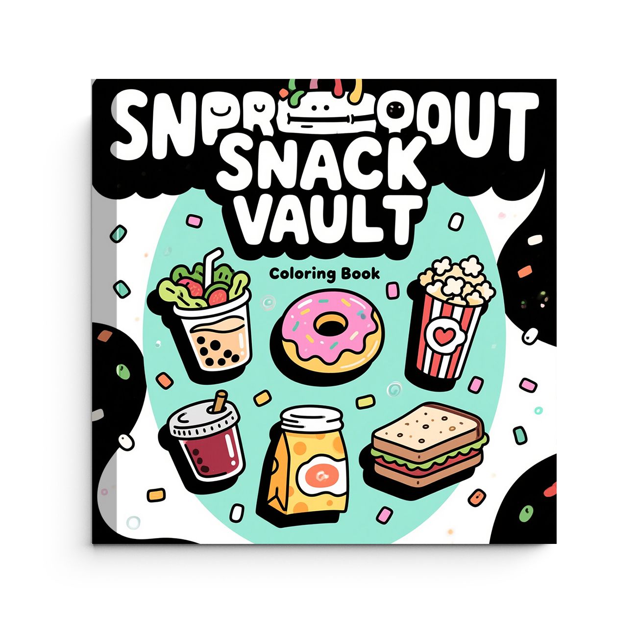 Food Snacks Drawing - Snproout Snack Vault Malbuch Niedliche Bubble