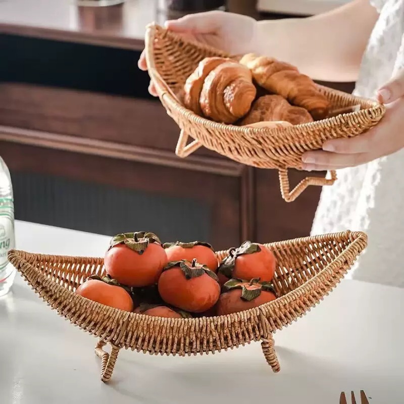 Food Platter Snacks - Halbmondförmige Obstschale Kreative Snack-Servierplatte Hotel BB