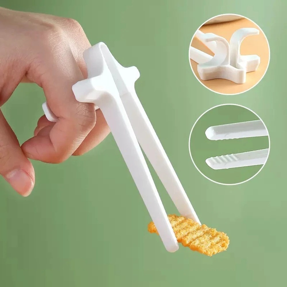 Food Snacks To Eat - 1 Stück Plastik-Finger-Snack-Picks, freihändige Essklammern, praktisches