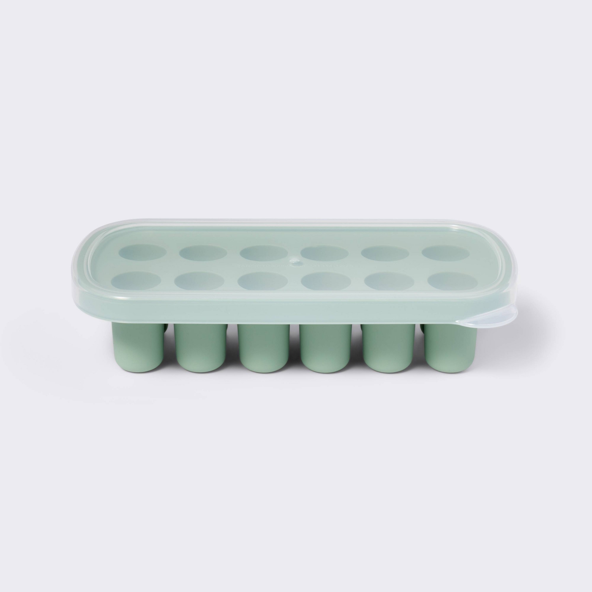 Food Snacks Easy - Grüne Baby-Nahrungsmittel-Gefrierform, flexible Portionsaufbewahrungsform für Pürees,