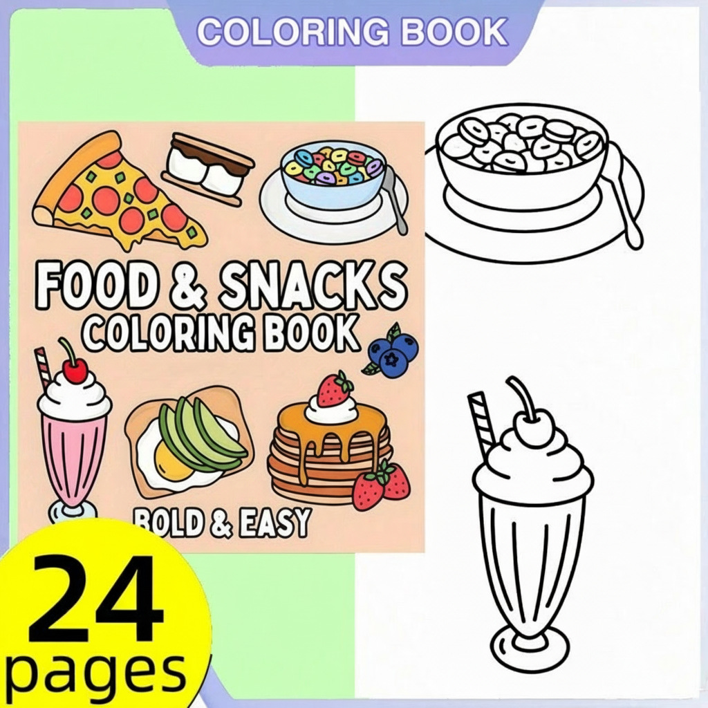 Neues Malbuch mit Lebensmittel – Food Snacks Drawing Bewertung und Preis