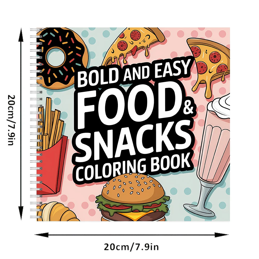 Einfaches Malbuch für Erwachse – Food Snacks Drawing Bewertung und Preis