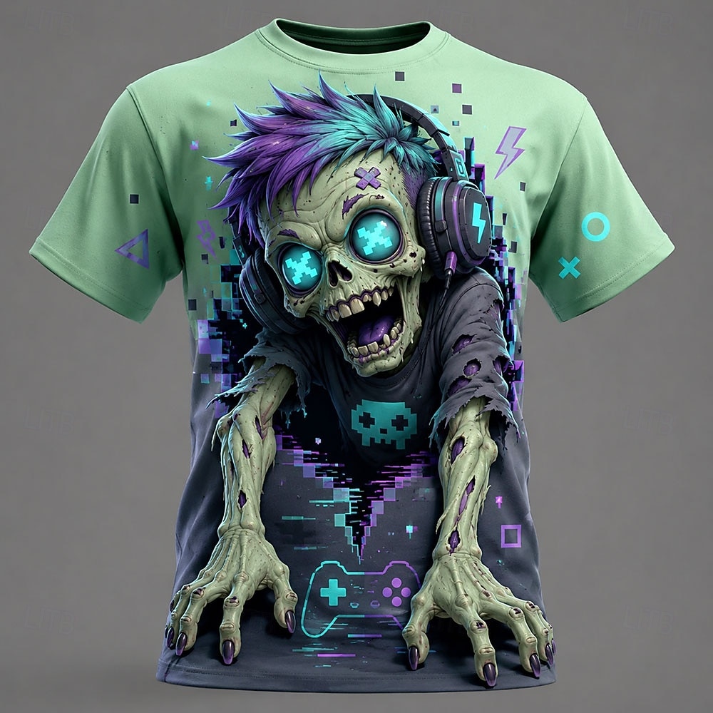 Herren Frühling Sommer 3D-Bedr – Zombie Snacks Bewertung und Preis