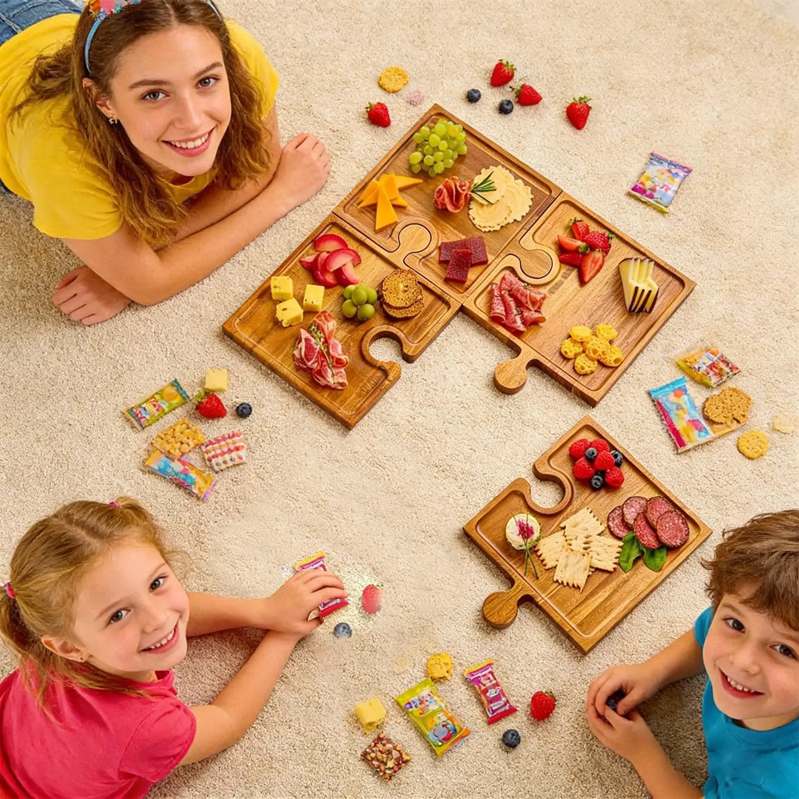 Puzzle-Food-Präsentationstable – Food Platter Snacks Bewertung und Preis