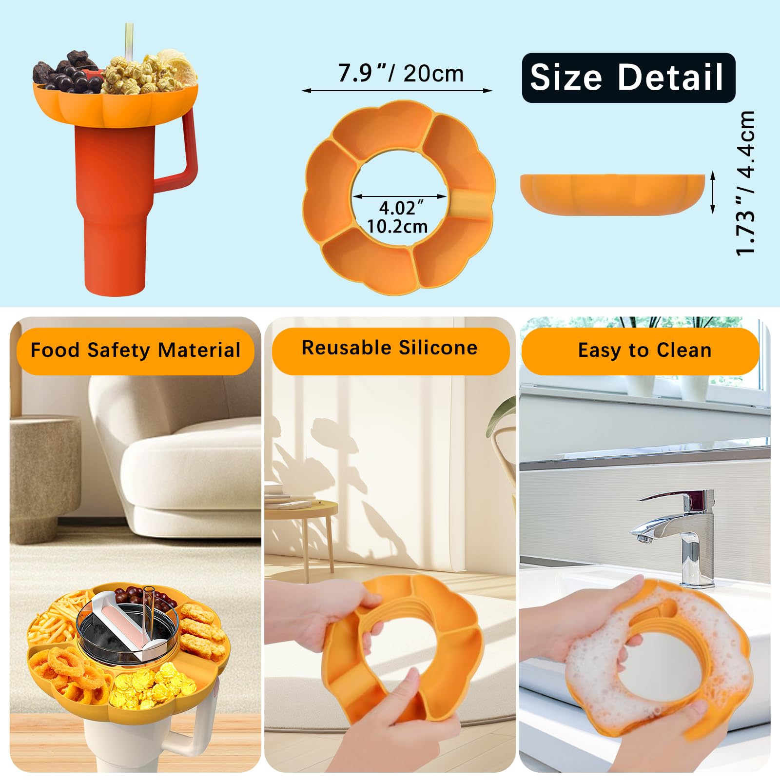 Wieder verwendbare Silikon-Sna – Food Platter Snacks Bewertung und Preis