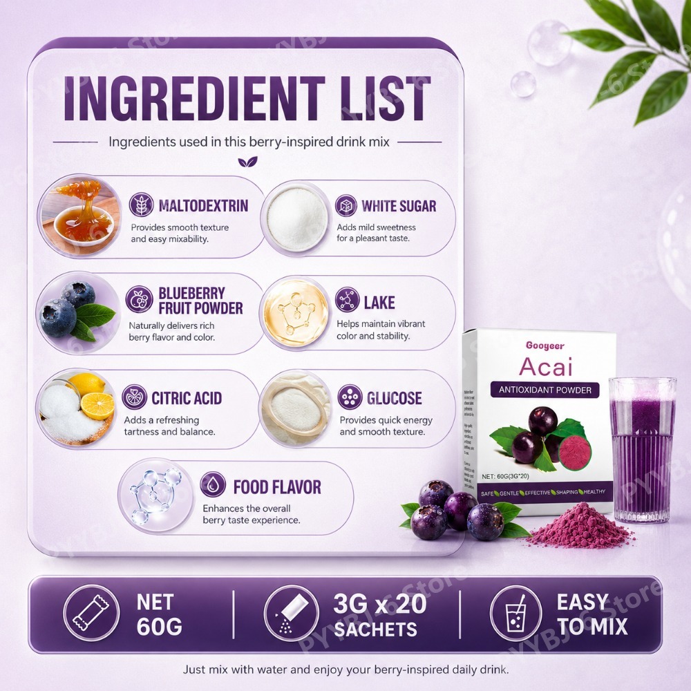 Acai Antioxidantien-Pulver 60g – Food Snacks To Eat Bewertung und Preis