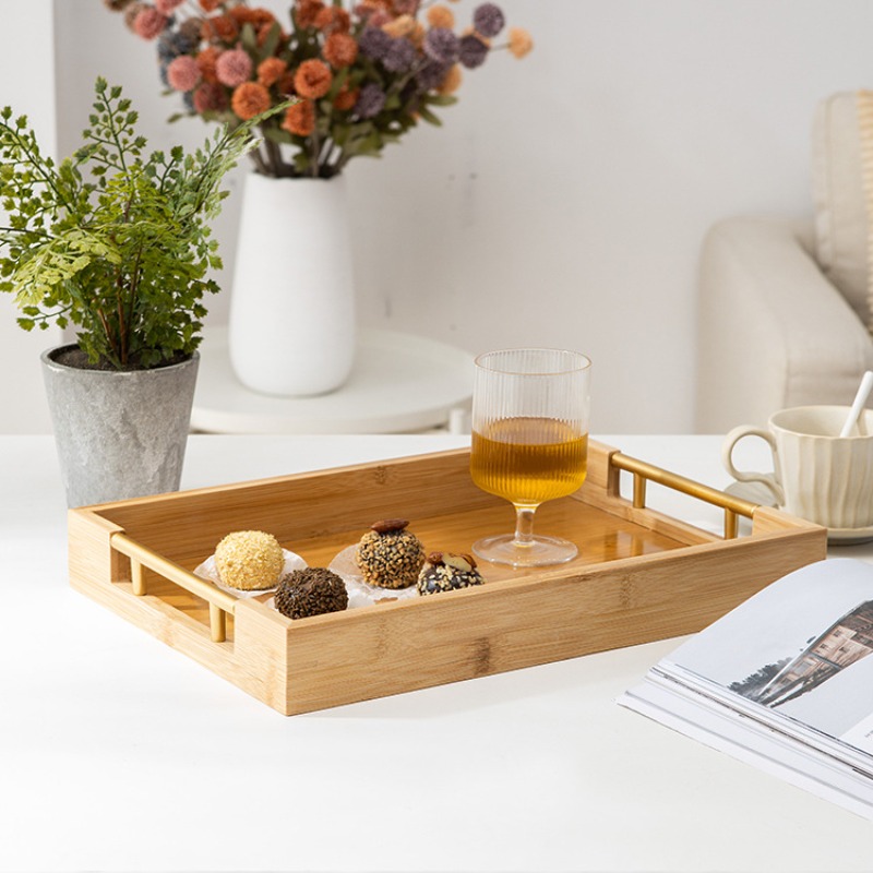 Natürliches Bambus-Serviertabl – Food Platter Snacks Bewertung und Preis