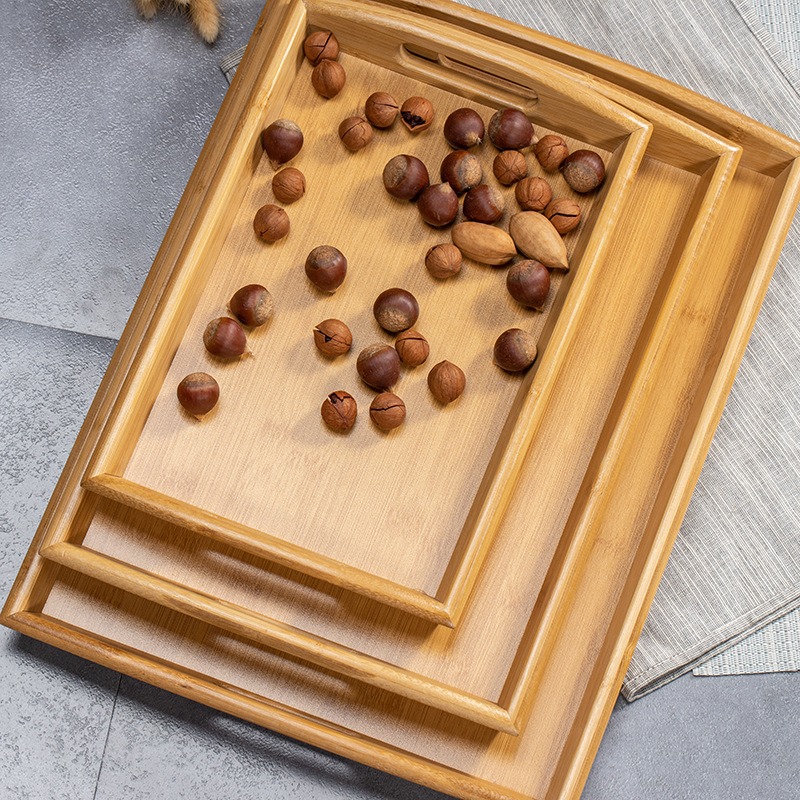 Natürliches Bambus-Serviertabl – Food Platter Snacks Bewertung und Preis
