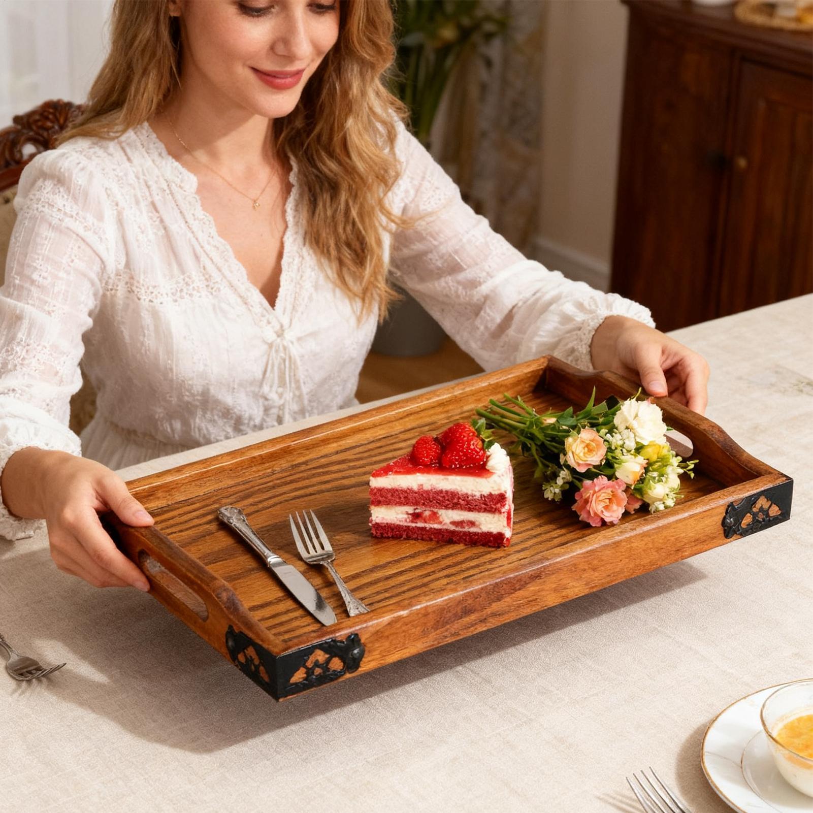 Serviertablett aus Holz mit Gr – Food Platter Snacks Bewertung und Preis